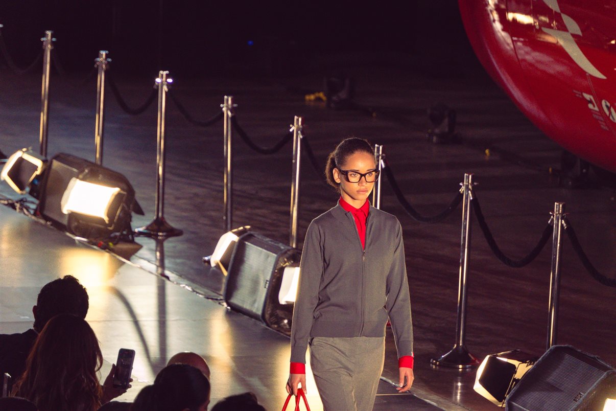 Desfile para mostrar novos looks da Avianca