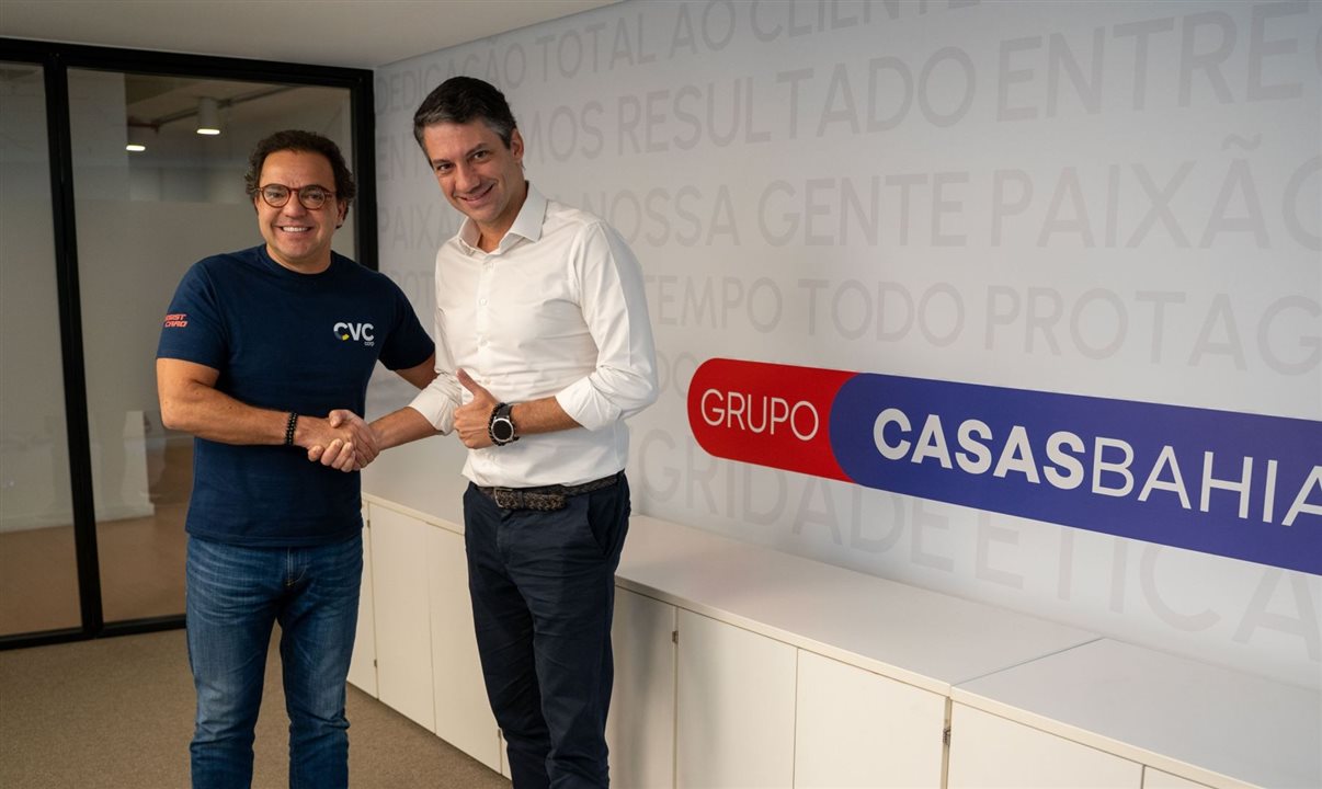 Fabio Godinho e Renato Franklin, CEOs da CVC Corp e das Casas Bahia, respectivamente