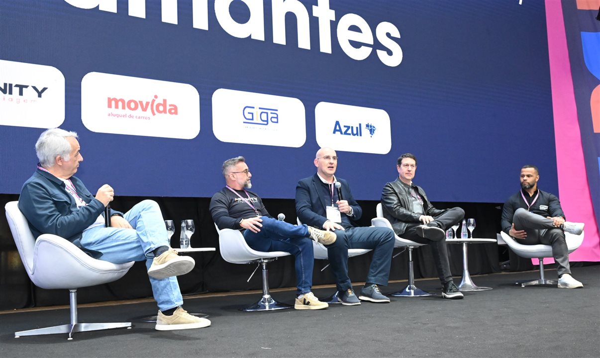 Sylvio Ferraz (BeFly), Alexandre Lança (Affinity), Jamyl Jarrus (Movida), Daniel Bicudo (Azul) e Joel Rodrigues (Giga)