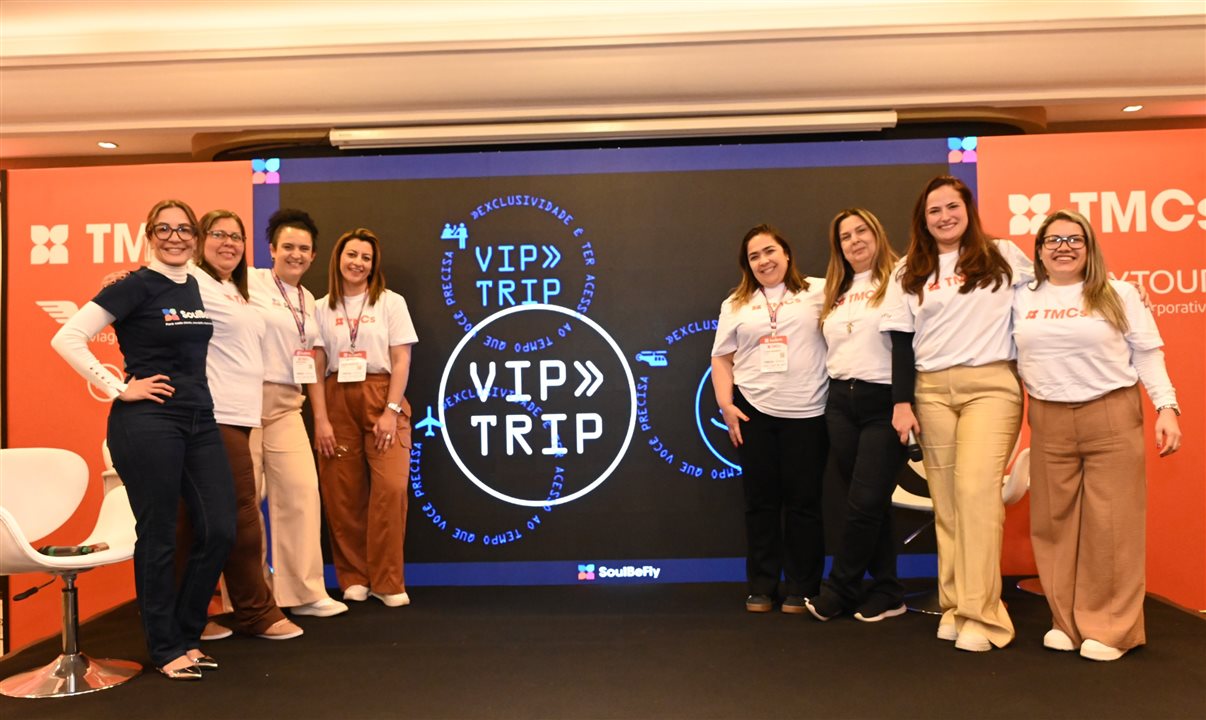 Andrea Panisset, Marta Moreira, Renata Maitan, Vanessa Marquezini, Claudia Moreira, Cláudia Rivelles, Manuela Bernardes e Pamela Reis, da BeFly/Vip Trip