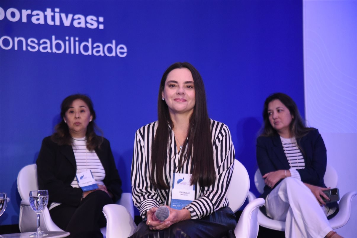 Artur Andrade, da PANROTAS, Camila Belinelli, da Latam, Daniel Bicudo, da Azul, e Danillo Barbizan, da Gol
