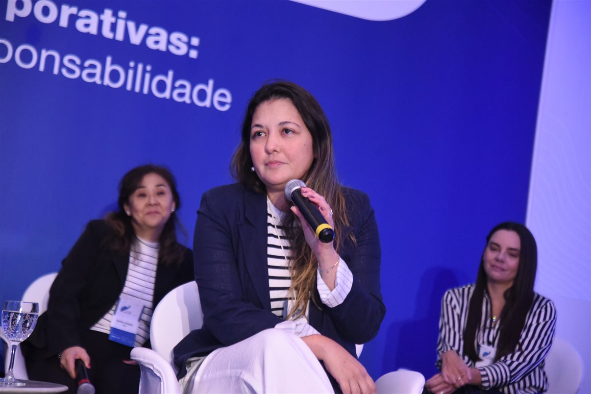 Artur Andrade, da PANROTAS, Camila Belinelli, da Latam, Daniel Bicudo, da Azul, e Danillo Barbizan, da Gol