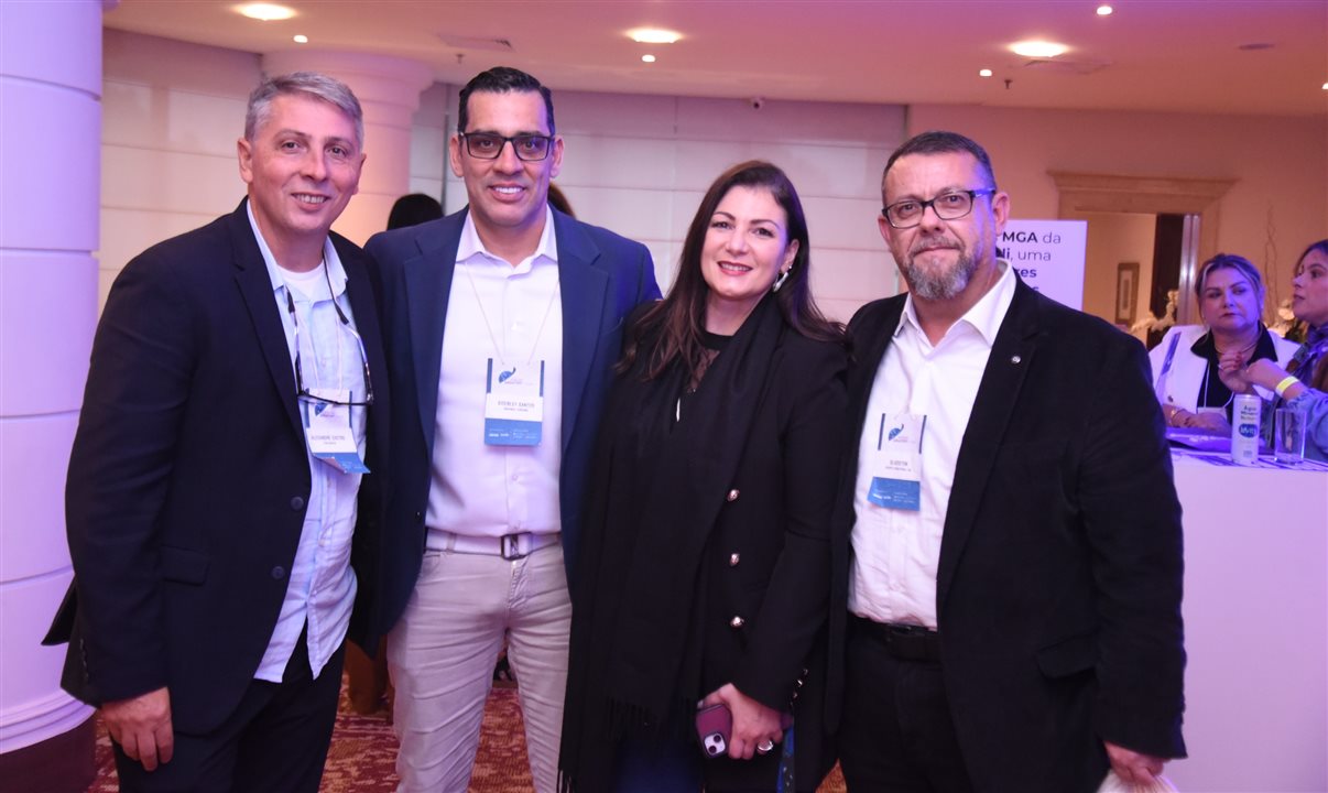 Alexandre Castro, da Kontik, Siderley Santos, da Abracorp, Milena Daniel, da Central de Eventos, e Gladston Assis, do Grupo Arbaitman