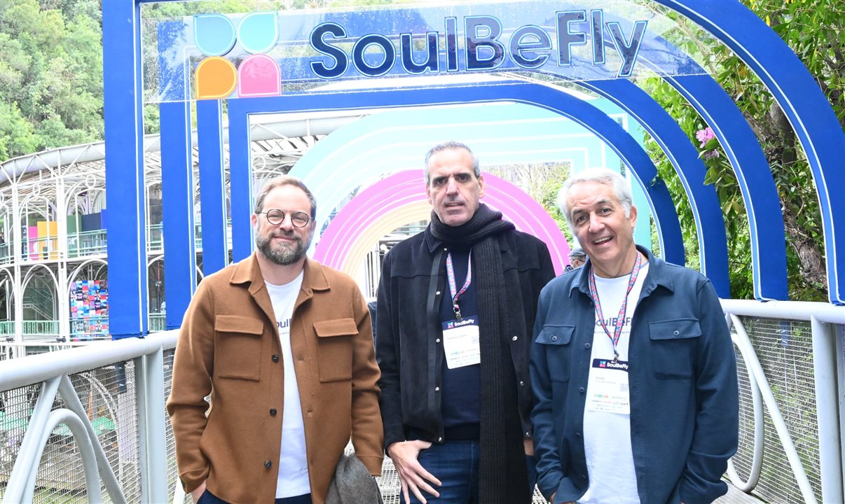 Luti Guimarães, Marcelo Cohen e Sylvio Ferraz, da BeFly