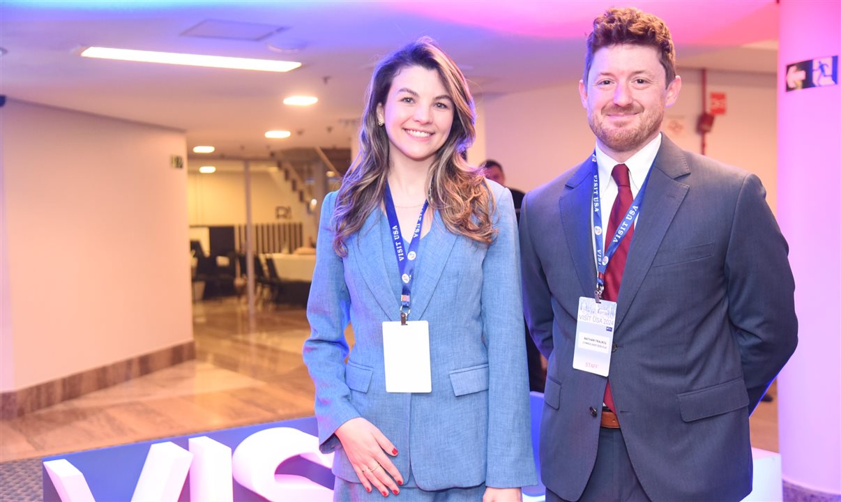 Emanuelle De Nadal Luz e Nathan Traurig, do Consulado dos EUA