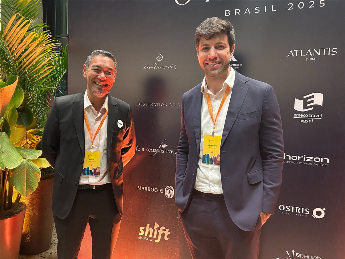 Tati, da Mercatur, entre Sidney Alonso e Jeverson Zanini, da Avant Garde