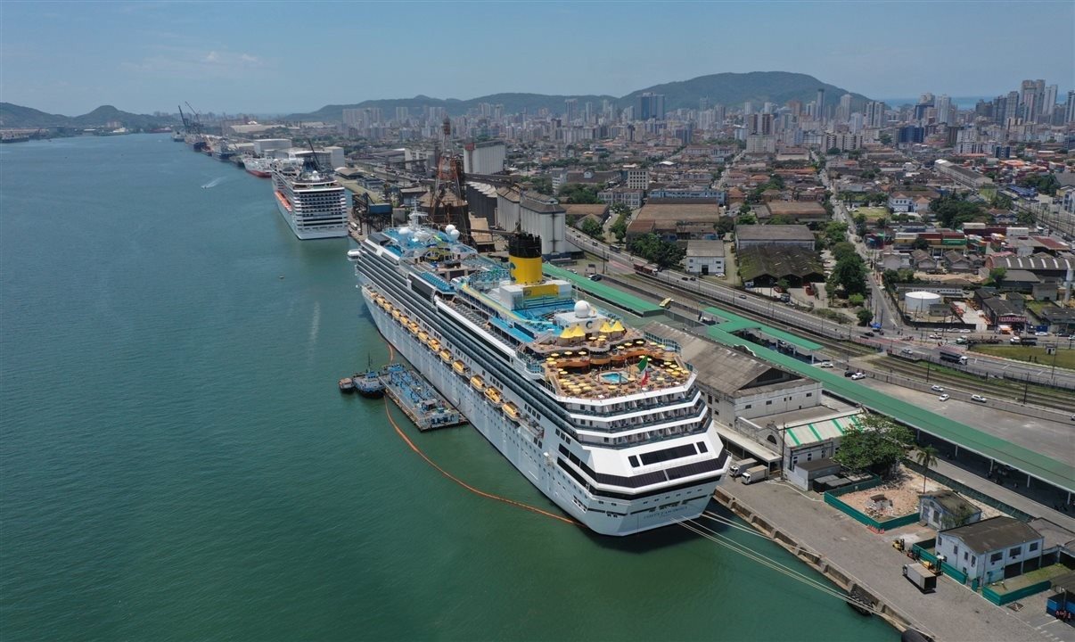 Temporada 2025/2026 será impactada pela redução do número de navios de cruzeiro no Porto de Santos, o principal hub do País