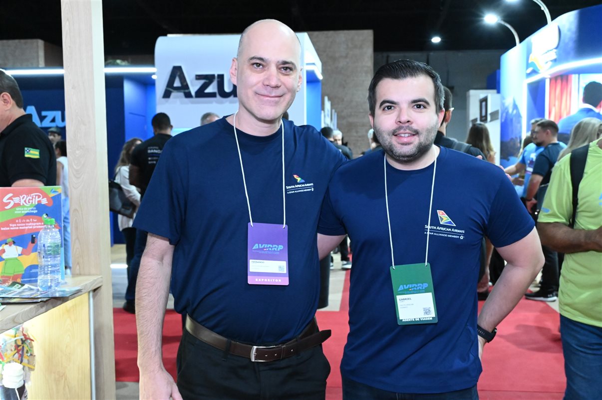 Fernando Hagopian e Gabriel Gomes, da South African Airways 