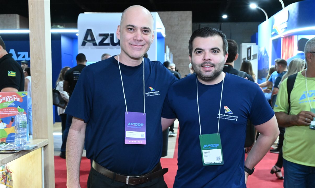Fernando Hagopian e Gabriel Gomes, da South African Airways
