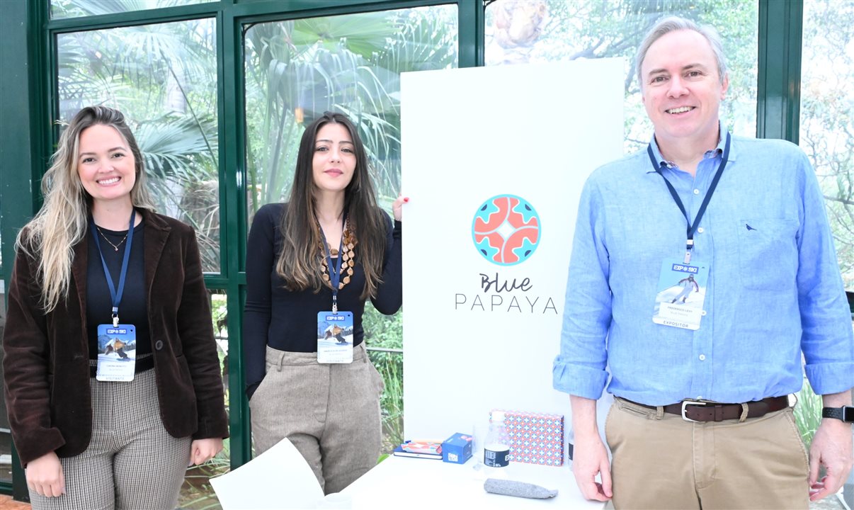 Carina Benotti, Angélica de Giorge e Frederico Levy, da Blue Papaya