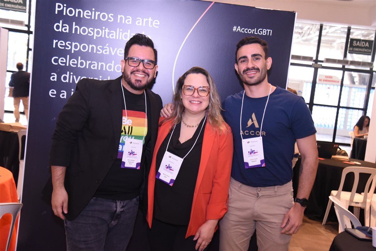 Alexis Andrades, Marcela Pereira e Francisco Azevedo, da Accor