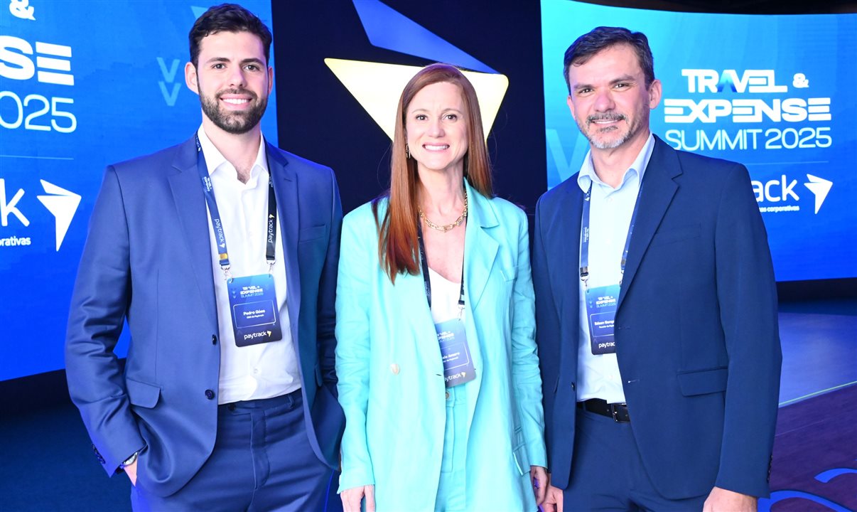 Pedro Góes, Daniele Amaro e Edson Gonçalves, da Paytrack