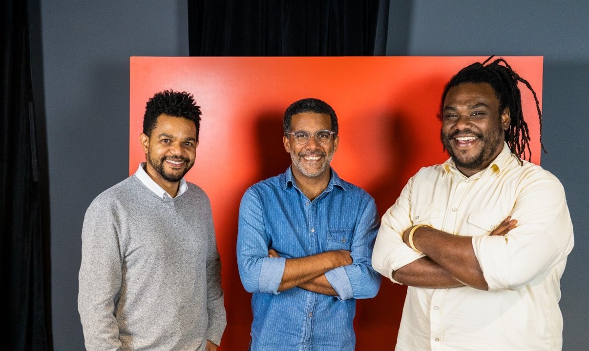 André Ribeiro, Antônio Pita e Carlos Humberto, fundadores da Diaspora.Black