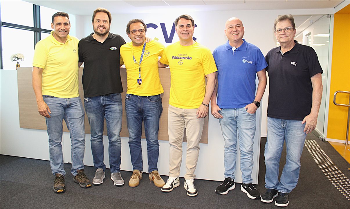 Ricardo Pinheiro, Felipe Gomes, Fabio Godinho, Emerson Belan, Fabio Mader e Paulo Palaia, da CVC Corp