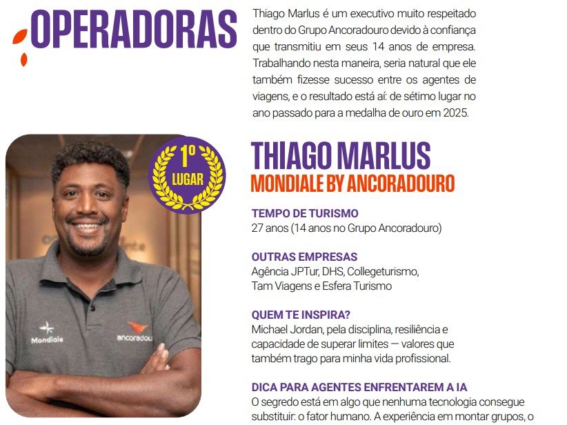 Thiago Marlus saltou da sétima posição em 2024 para o primeiro lugar neste ano