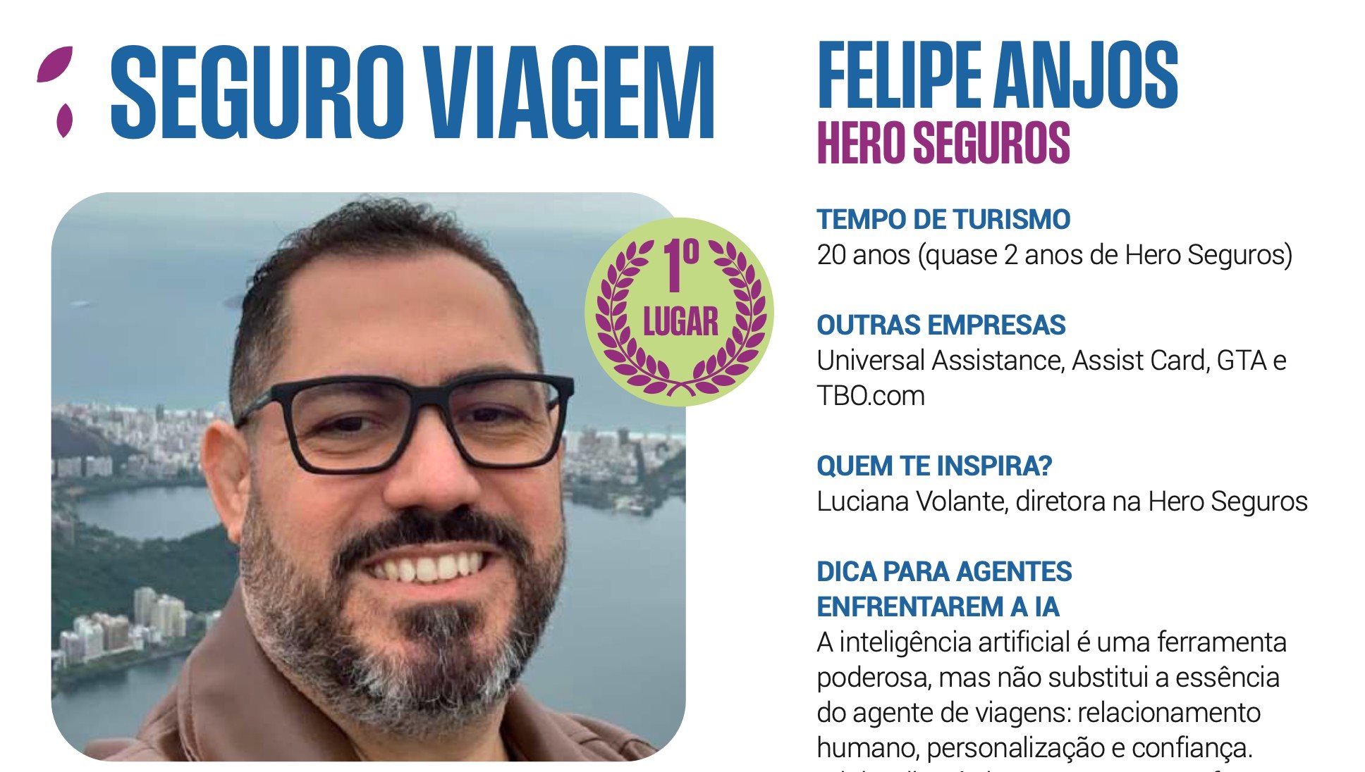 Felipe Anjos é o bicampeão do prêmio Melhores Promotores de Vendas 2025 na categoria Seguro Viagem no Rio de Janeiro