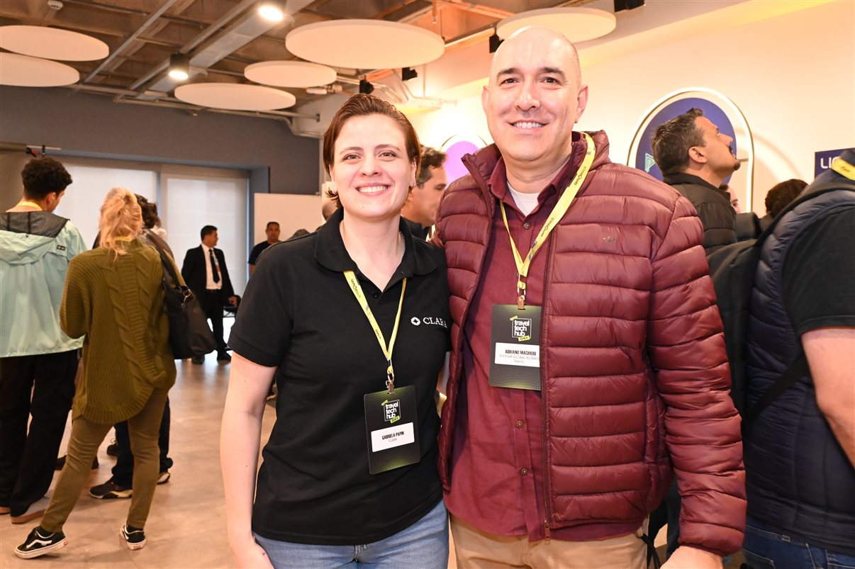 Giselle Pina, da Teresa Perez, e Leonardo Ortega, da BestBuy Travel