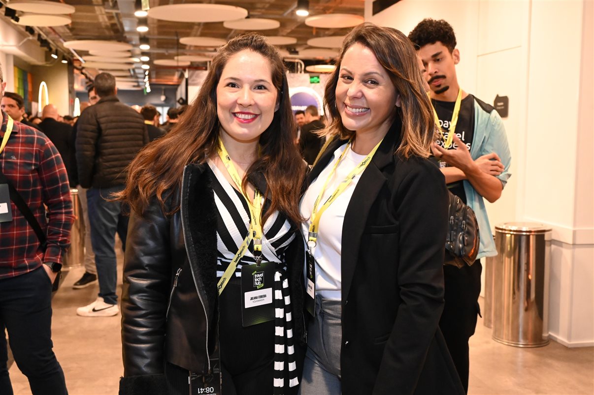 Giselle Pina, da Teresa Perez, e Leonardo Ortega, da BestBuy Travel