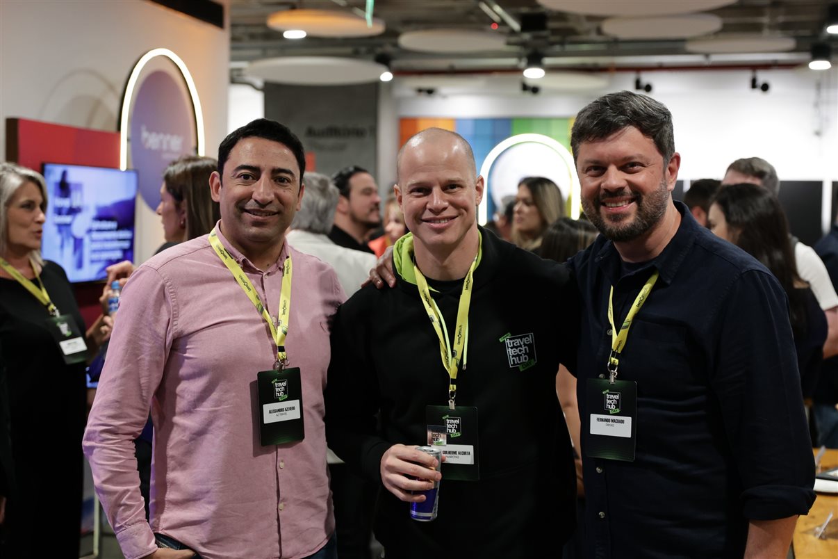 Heber Garrido, da HOG MKT, Claiton Armelin, da CPan Turismo, Walter Teixeira, da TXC, e Edmar Bull, da Abav-SP | Aviesp