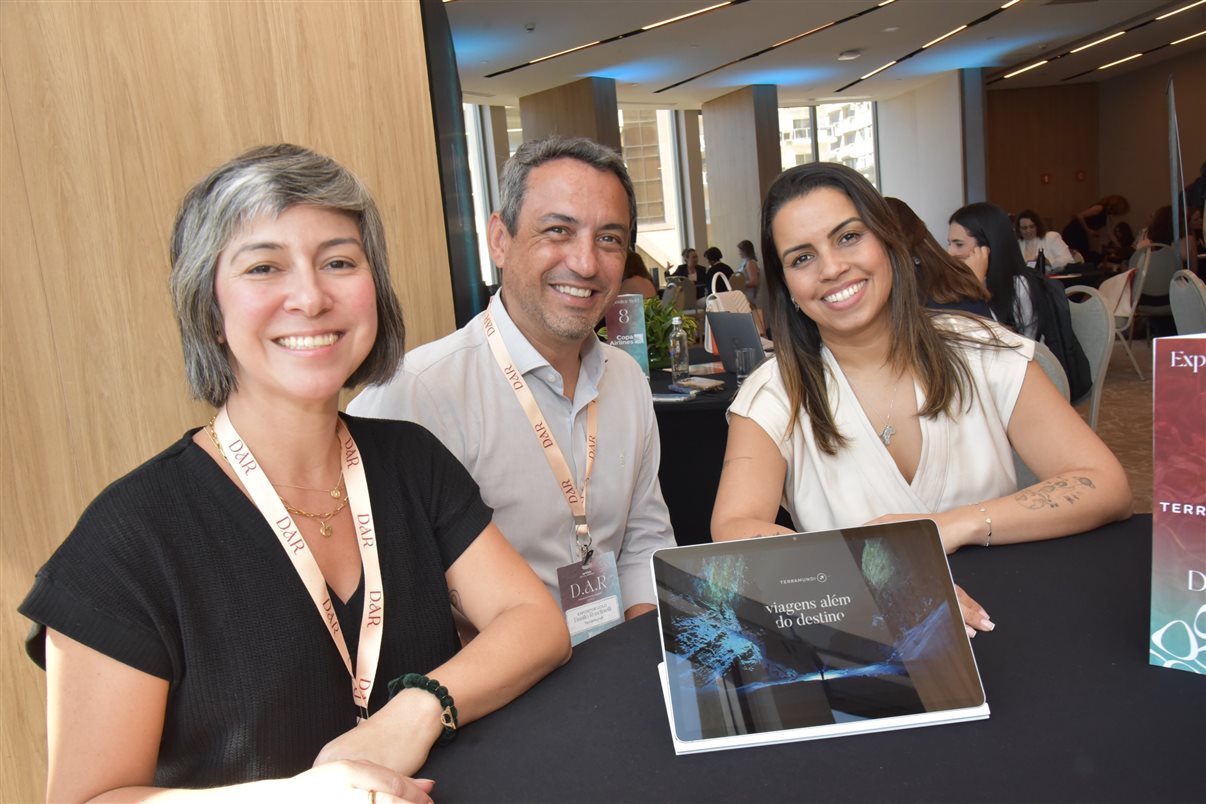 Kyria Juliana Darsaclis, da Darsaclis Turismo, Marcelle Garrido e Marcelle Rangel, da Maga Roteiros