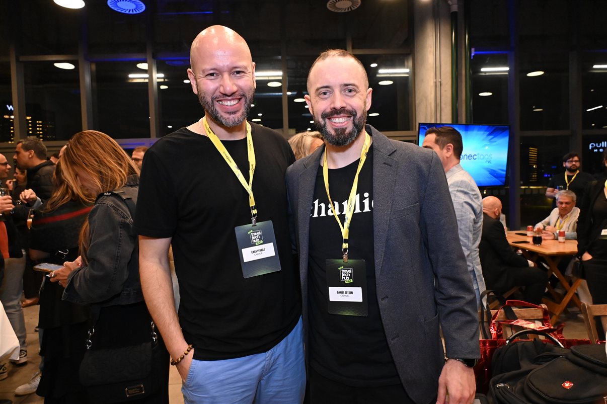 Bruno Heleno, da Trend, entre Alexandre Cordeiro, do Travel Tech Hub, e José Guilherme Alcorta, da PANROTAS
