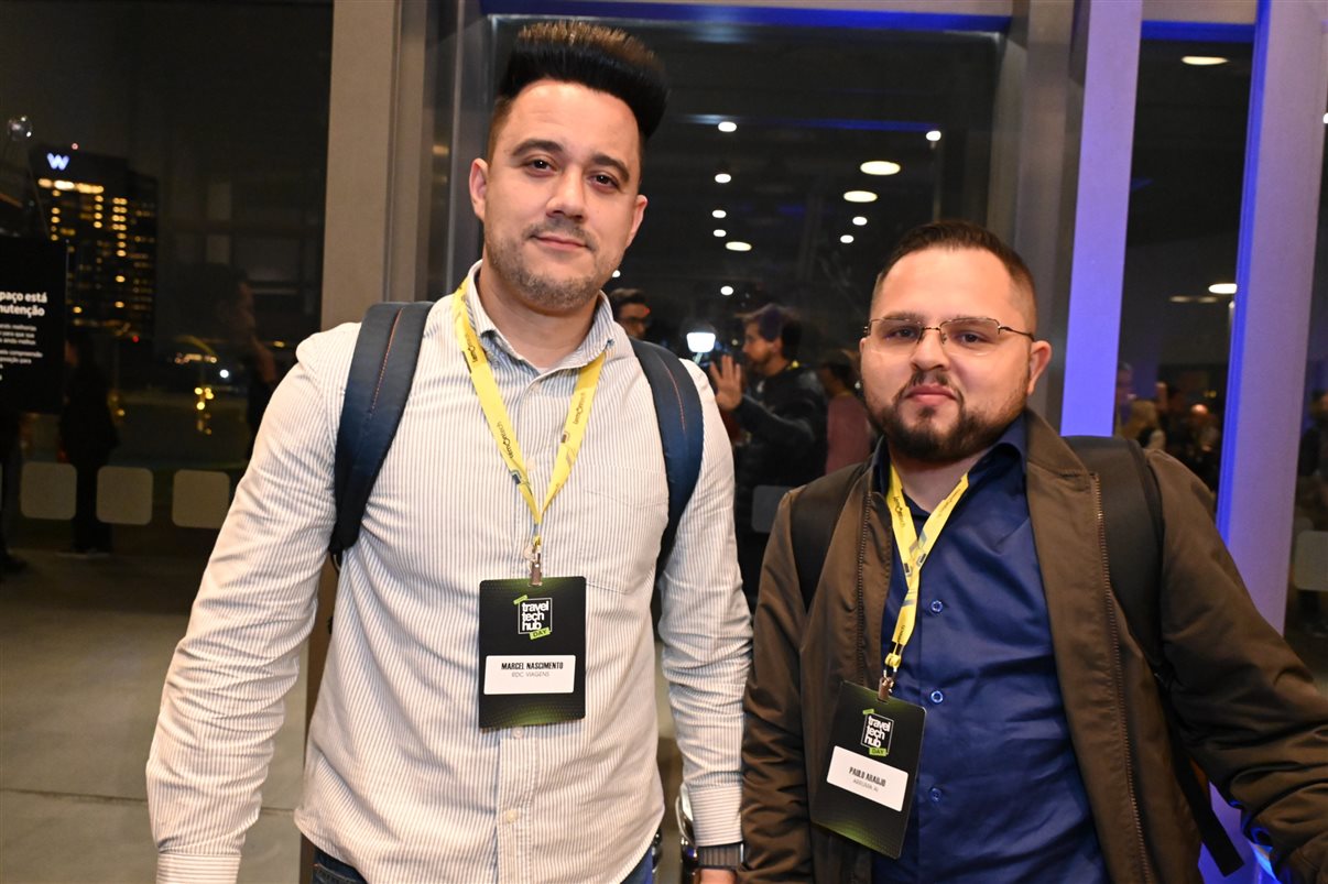 Bruno Heleno, da Trend, entre Alexandre Cordeiro, do Travel Tech Hub, e José Guilherme Alcorta, da PANROTAS