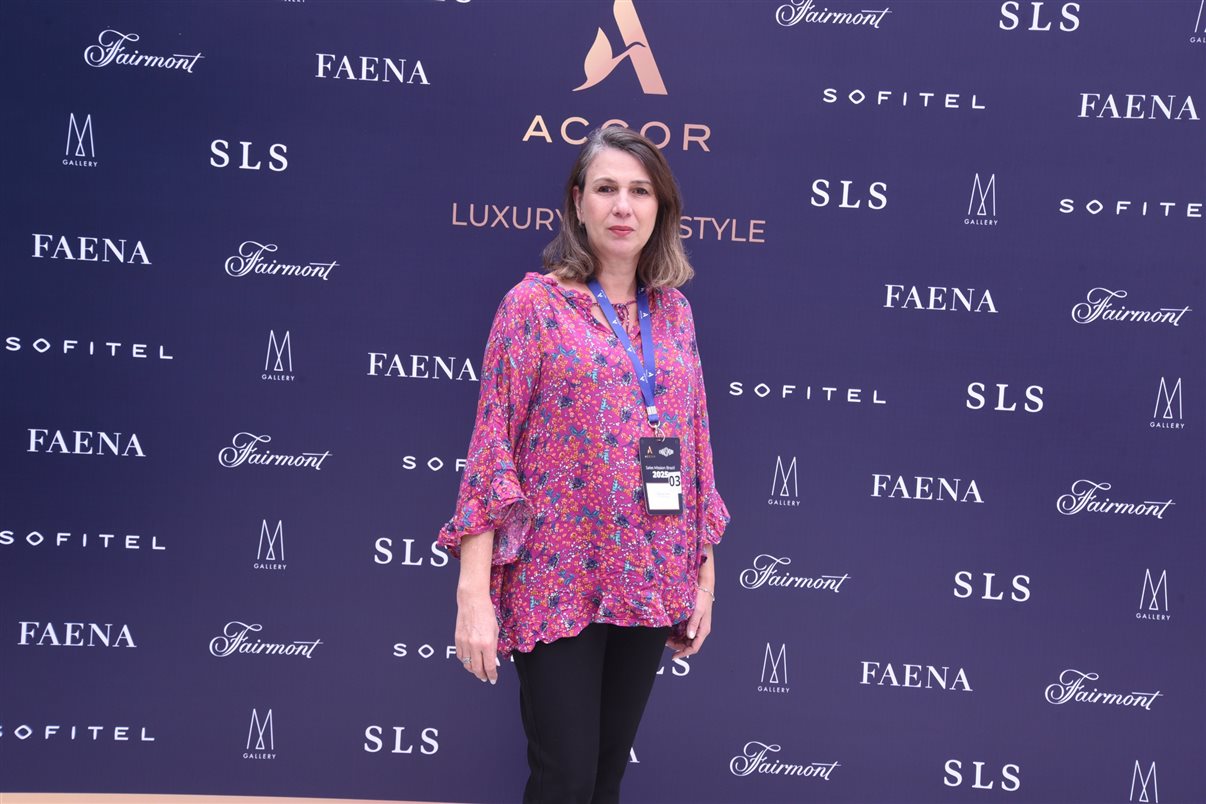 Carolina Hurtado, do SLS Barcelona, Maria Eugênia Pagano e Júlia Vieira, da Matueté, Danielle Andreazzi, da Accor, Yin Bustamante, do Sofitel Baru Casablanca Beach Resort, Mariana Dib, da Matueté, e Carolina Cabral, do Fairmont Rio de Janeiro Copacabana
