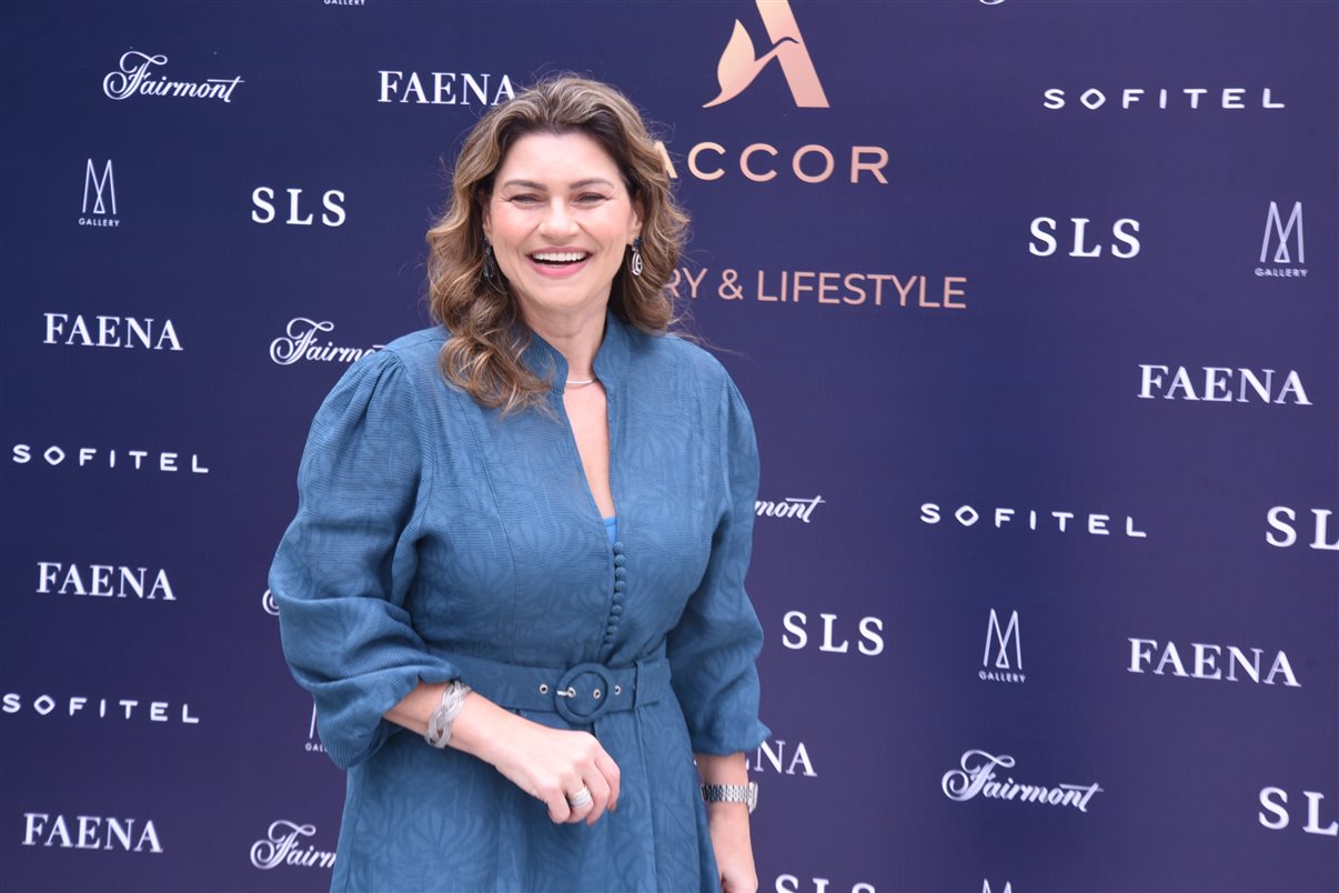 Carolina Hurtado, do SLS Barcelona, Maria Eugênia Pagano e Júlia Vieira, da Matueté, Danielle Andreazzi, da Accor, Yin Bustamante, do Sofitel Baru Casablanca Beach Resort, Mariana Dib, da Matueté, e Carolina Cabral, do Fairmont Rio de Janeiro Copacabana