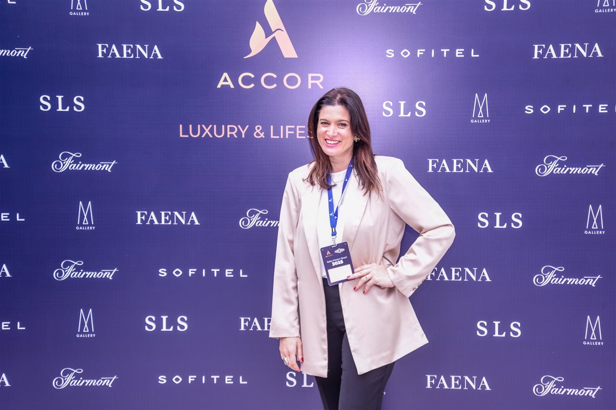 Carolina Hurtado, do SLS Barcelona, Maria Eugênia Pagano e Júlia Vieira, da Matueté, Danielle Andreazzi, da Accor, Yin Bustamante, do Sofitel Baru Casablanca Beach Resort, Mariana Dib, da Matueté, e Carolina Cabral, do Fairmont Rio de Janeiro Copacabana