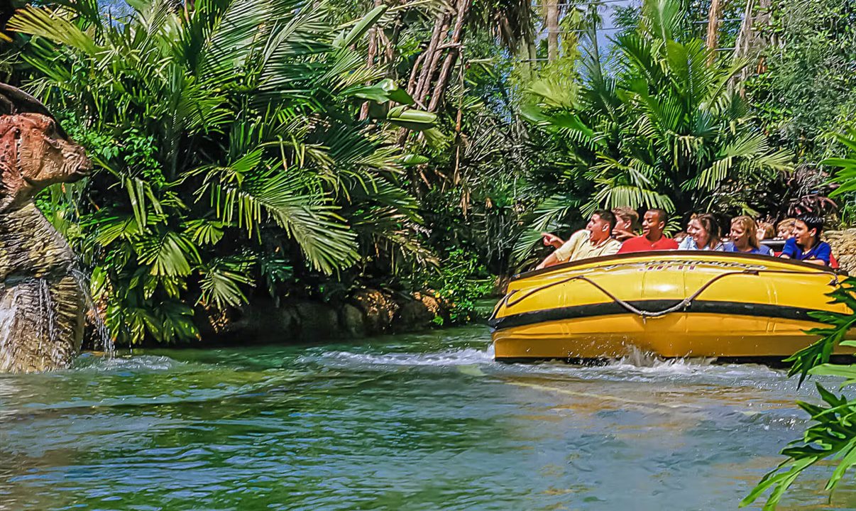 Jurassic Park River Adventure, inaugurado em 1999, é um dos ícones do Islands of Adventure