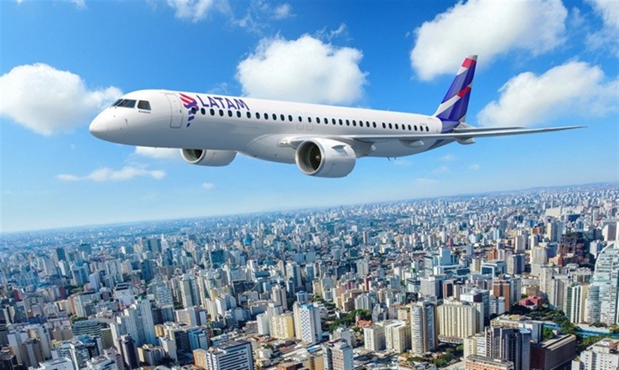 Latam anunciará destinos operados pelo Embraer no mês que vem