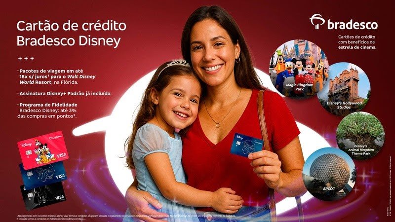 A partir de 22 de setembro, dentro do app Bradesco, os clientes poderão planejar suas férias com mais facilidade, reunindo em um só lugar a reserva de passagens aéreas, hospedagem em diferentes categorias dos Hotéis Resort Disney