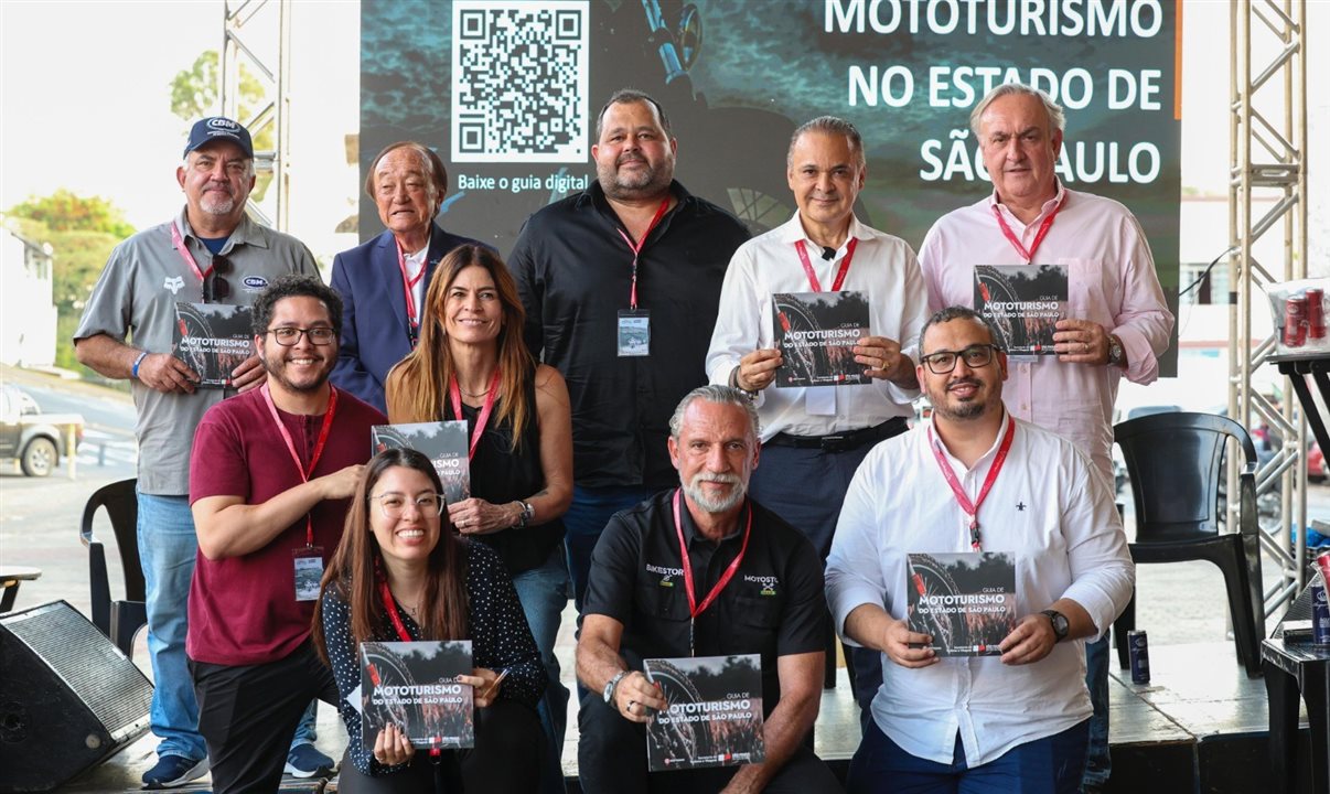 O lançamento do Guia de Mototurismo do Estado de São Paulo aconteceu em Socorro e contou com a participação da equipe técnica<br/><br/>