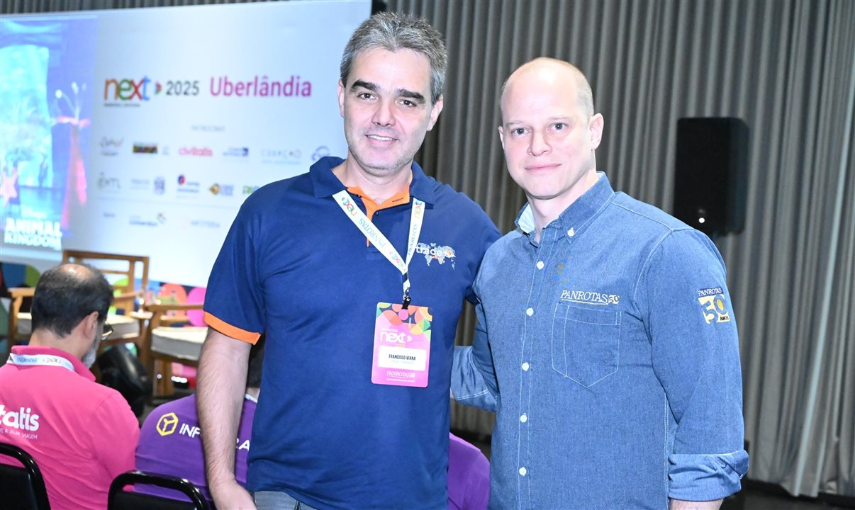 Francisco Vianna, da Trade Turismo, e José Guilherme Alcorta, da PANROTAS