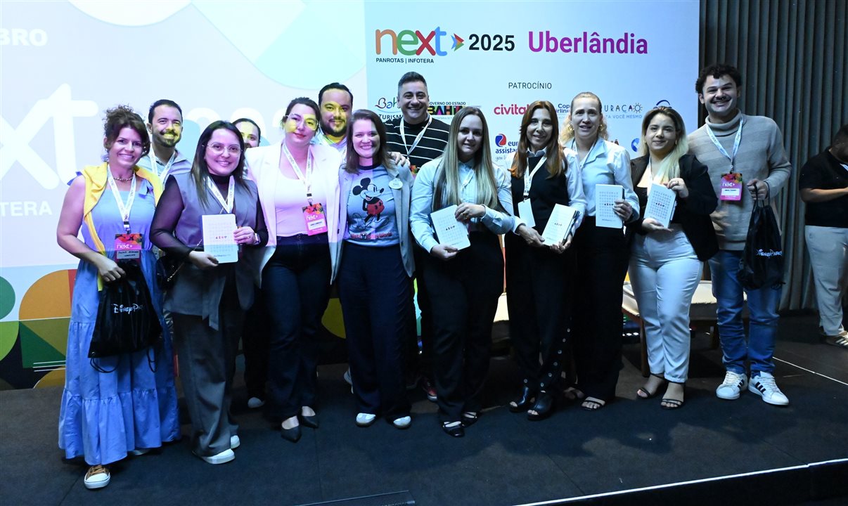 Agentes de viagens sorteados durante o PANROTAS Next em Uberlândia (MG)