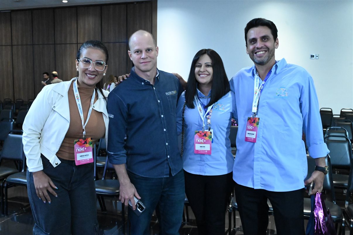 Daniel Borges, da Infotera, Alexandre Oliveira, da Civitatis, Arquimedes Ananias, da Infotera, e José Guilherme Alcorta, da PANROTAS