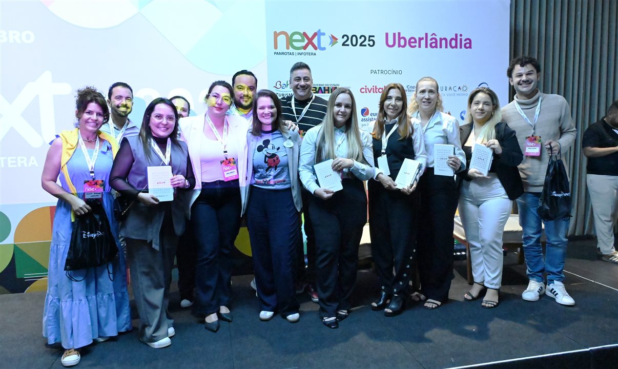 Agentes de viagens sorteados durante o PANROTAS Next em Uberlândia (MG)