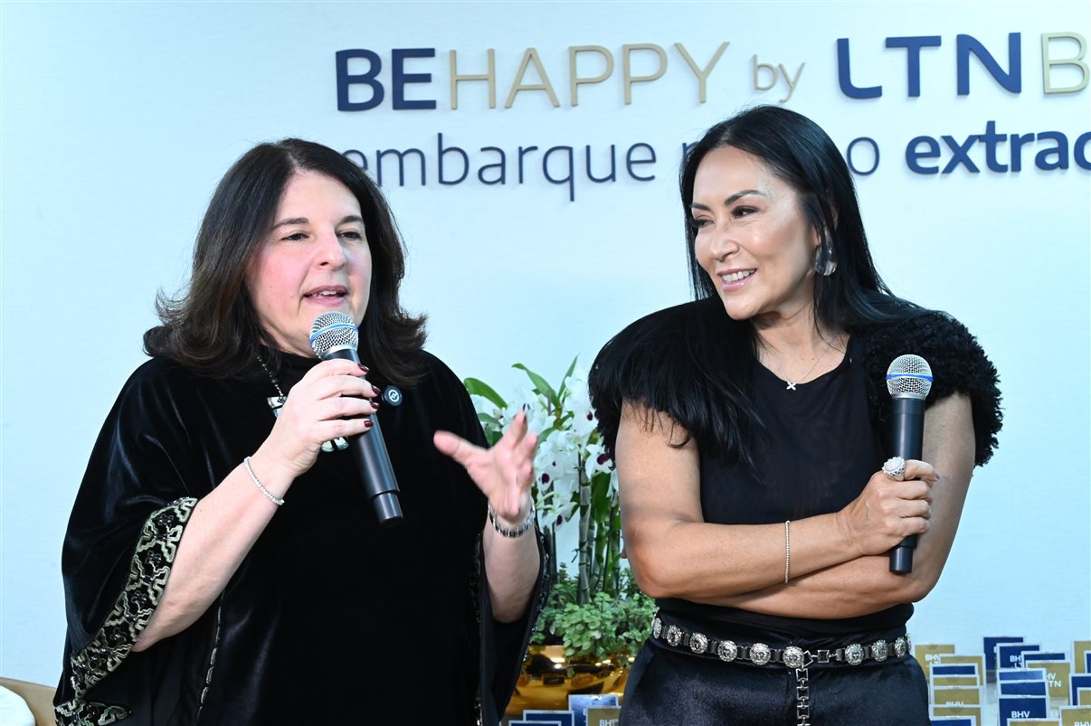 José Guilherme Alcorta, da PANROTAS, e Leonor Bernhoeft, da BeHappy by LTN Brasil