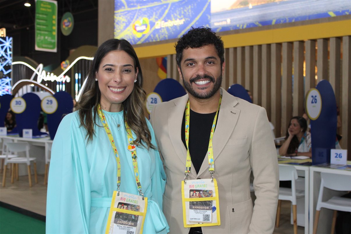 Marina Marinho, secretária de Turismo do Rio Grande do Norte, e Raoni Fernandes, presidente da Emprotur