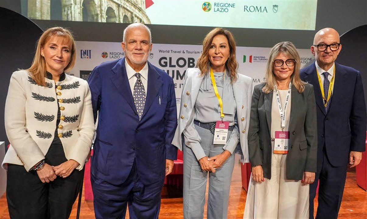Gloria Guevara, Manfredi Lefevbre, Daniela Santanchè, Ivana Jelinic e Greg O'Hara