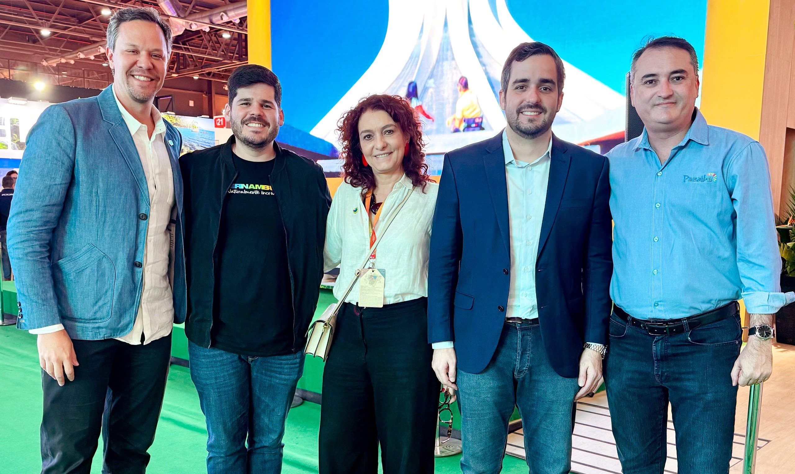 Bruno Reis, da Embratur, Diogo Beltrão, da Empetur, Simone Scorsato, da Embratur, Eduardo Loyo, da Empetur, e Ferdinando Lucena, da PBTur