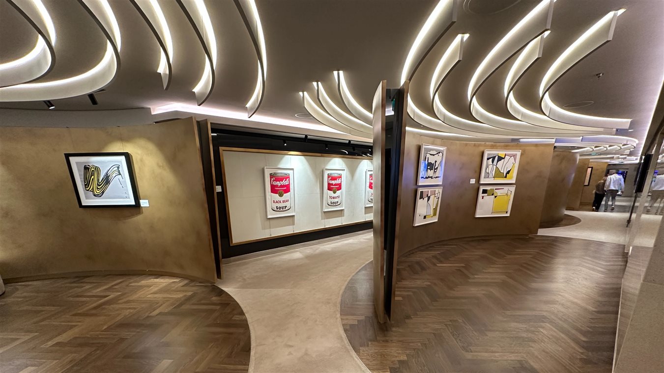 Galeria de arte a bordo do Explora I