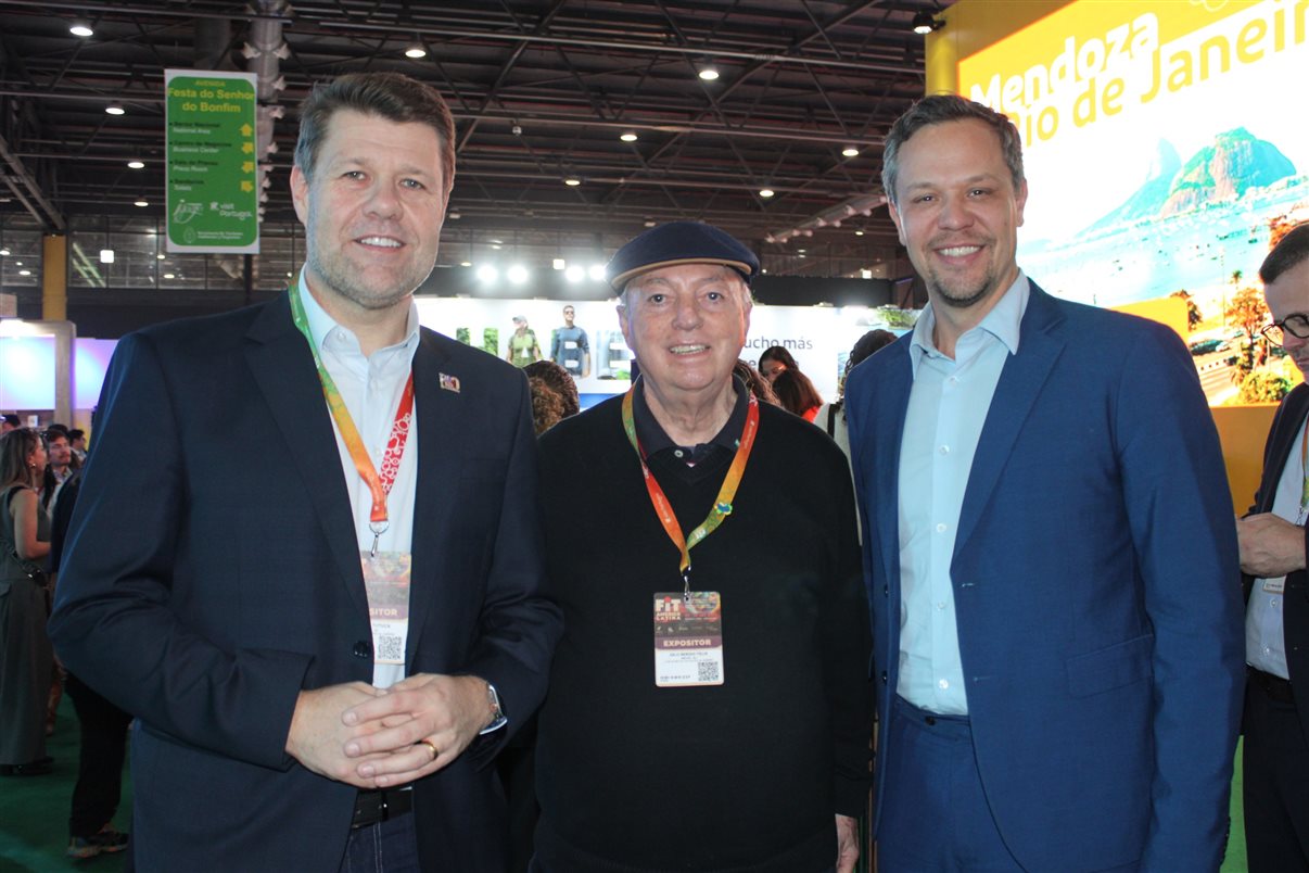 Gustavo Tutuca, secretário de Turismo do Rio, Nilo Sergio Felix, subsecretário de Turismo do Rio, e Bruno Reis, da Embratur