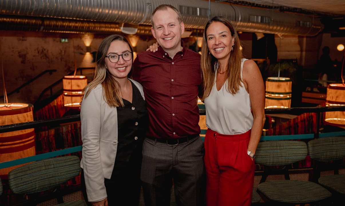 Alessandra Costa, Vincent Boucher e Mariana Rosa, da Passion Brazil