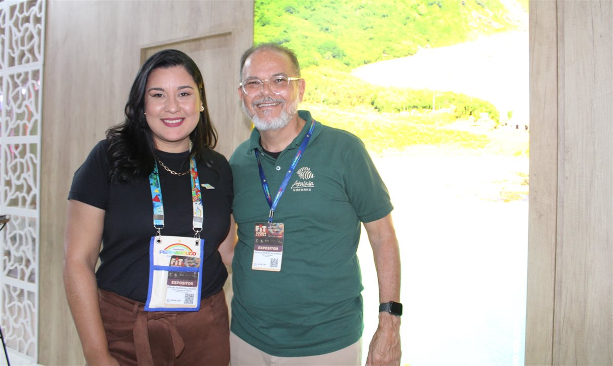 Debora Linhares e Hayrton Almeida, do Visite Noronha