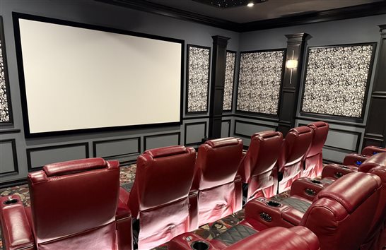 O cinema particular em uma das casas Reunion