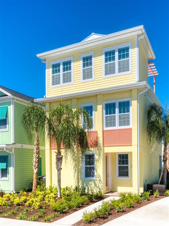 As cottages coloridas de Margaritaville