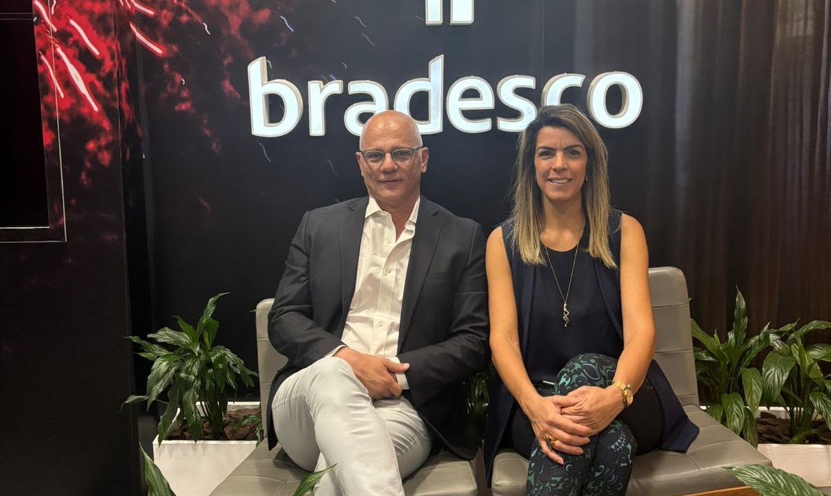 Ricardo Roman Jr, Co-CEO da Interamerican Network e Andréia Fontelles, Superintendente Executiva de Cartões do Banco Bradesco