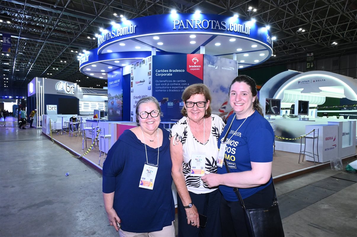 Cássia Mazella, Heloisa Prass e Erica Venturim, da PANROTAS