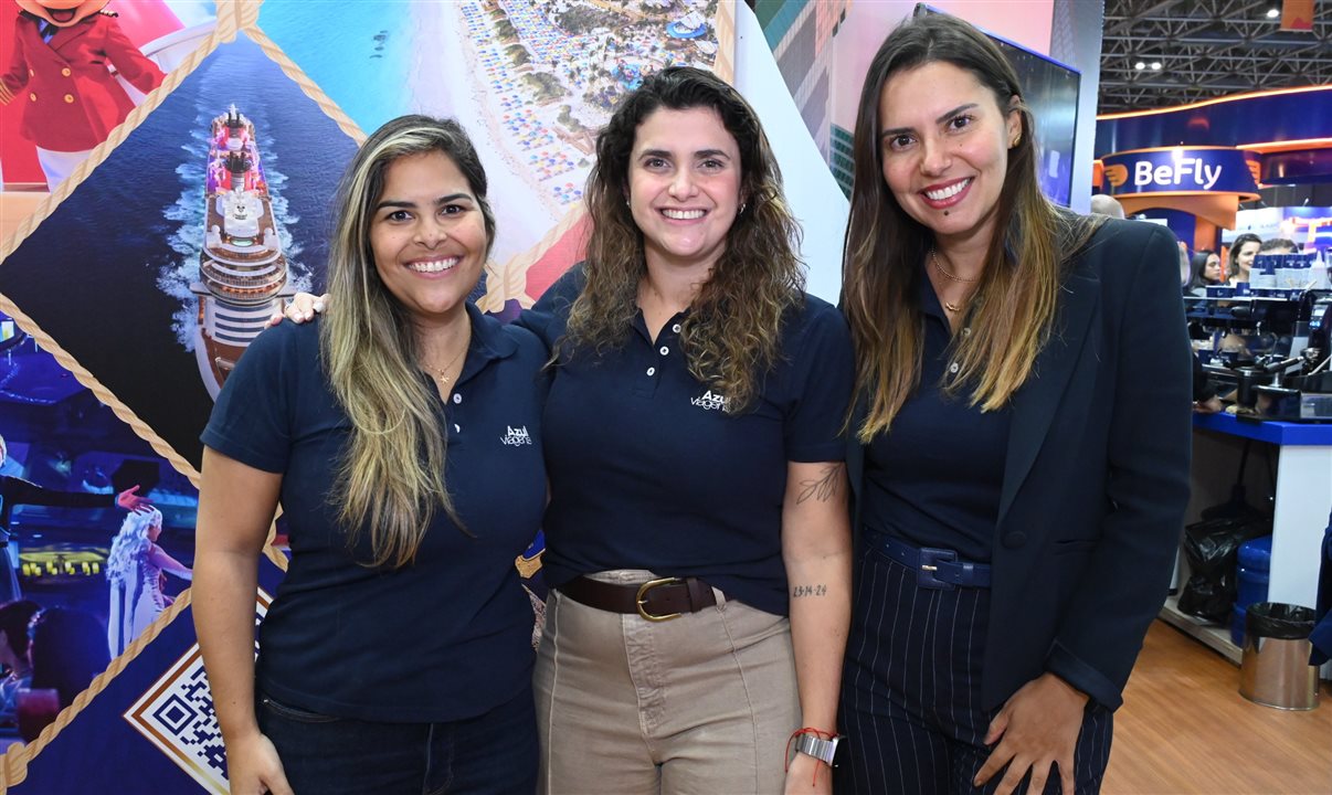 Patricia Gomes, Giulliana Mesquita e Fernanda Paranhos, da Azul Viagens